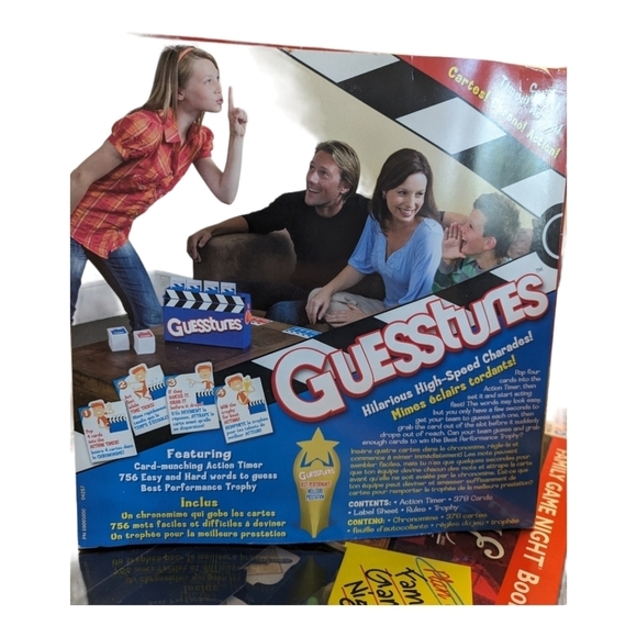 NEW Vintage Hasbro Parker Bros Guesstures BoardGame - Picture 2 of 3